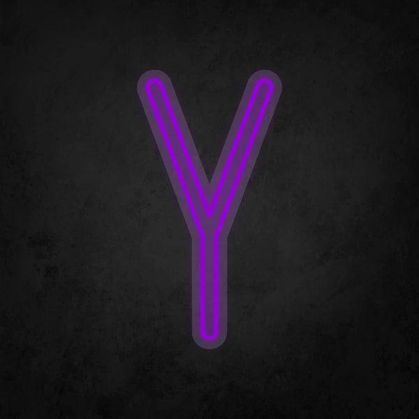 LED Neon Sign - Alphabet - Y