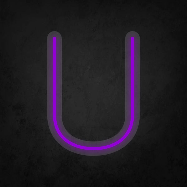 LED Neon Sign - Alphabet - U Small