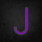 LED Neon Sign - Alphabet - J Small