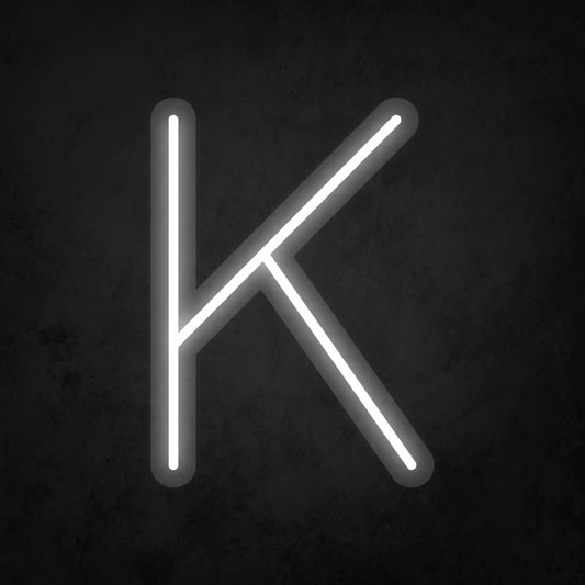 LED Neon Sign - Alphabet - K Small
