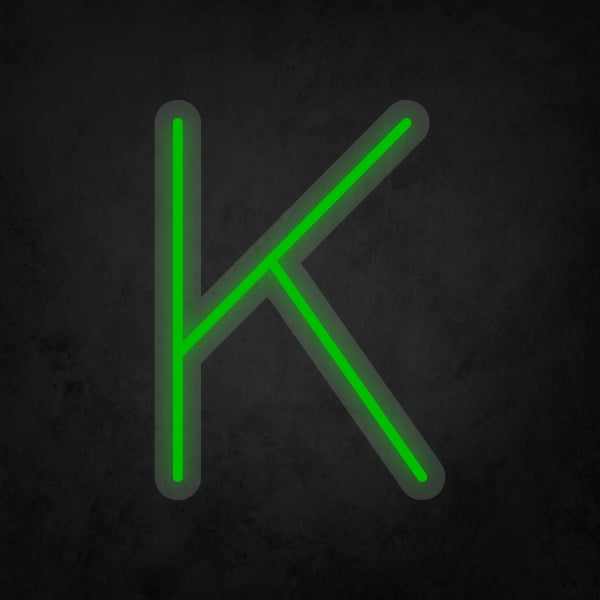 LED Neon Sign - Alphabet - K Small