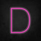 LED Neon Sign - Alphabet - D Small