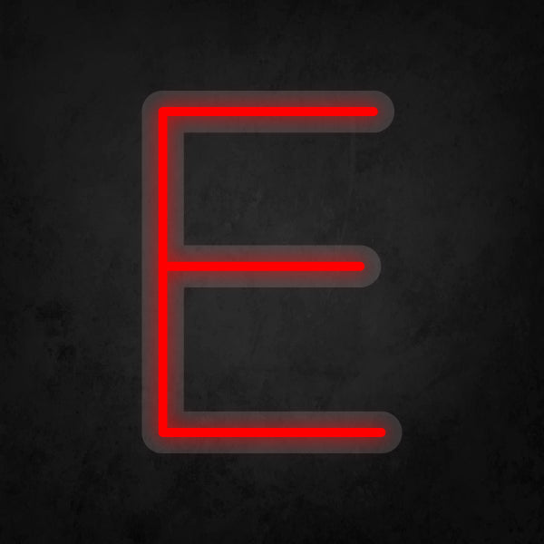LED Neon Sign - Alphabet - E Small