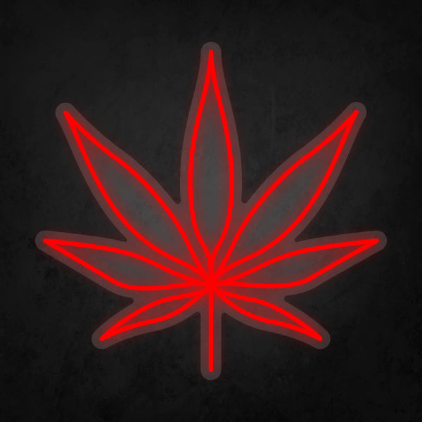 LED Neon Sign - Cannabis Leaf