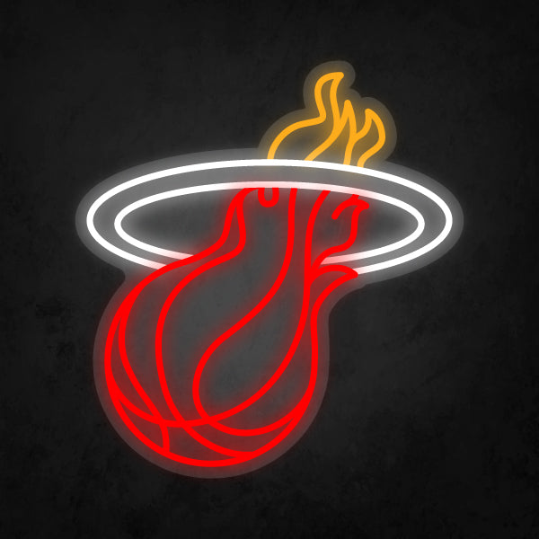 LED Neon Sign - NBA - Miami Heat – Self Signs