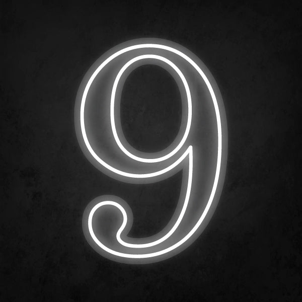 LED Neon Sign - Number - 9