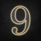 LED Neon Sign - Number - 9