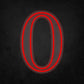 LED Neon Sign - Number - 0