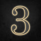 LED Neon Sign - Number - 3