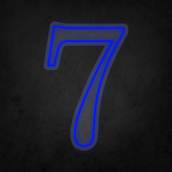 LED Neon Sign - Number - 7