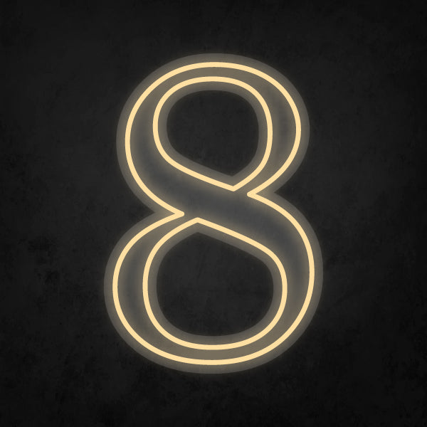 LED Neon Sign - Number - 8