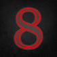 LED Neon Sign - Number - 8