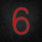 LED Neon Sign - Number - 6 Small