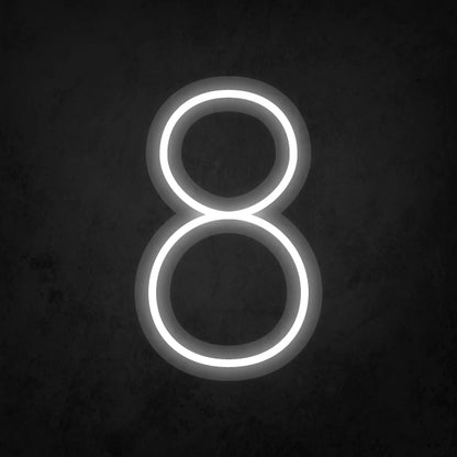 LED Neon Sign - Number - 8 Small