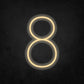 LED Neon Sign - Number - 8 Small