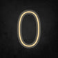 LED Neon Sign - Number - 0 Small