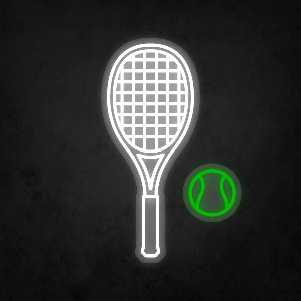 LED Neon Sign - Tennis Racket and Ball – Self Signs