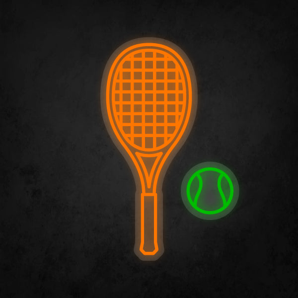 LED Neon Sign - Tennis Racket and Ball