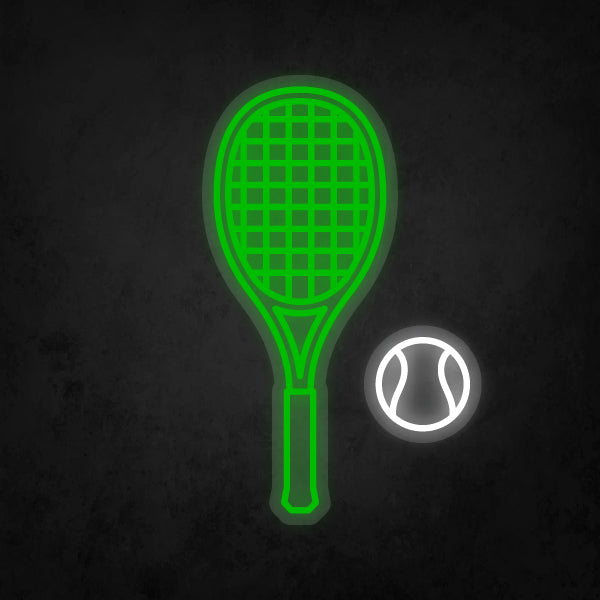 LED Neon Sign - Tennis Racket and Ball