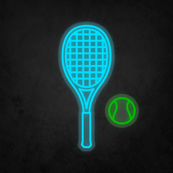 LED Neon Sign - Tennis Racket and Ball