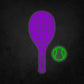 LED Neon Sign - Tennis Racket and Ball