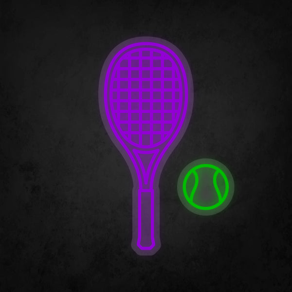 LED Neon Sign - Tennis Racket and Ball